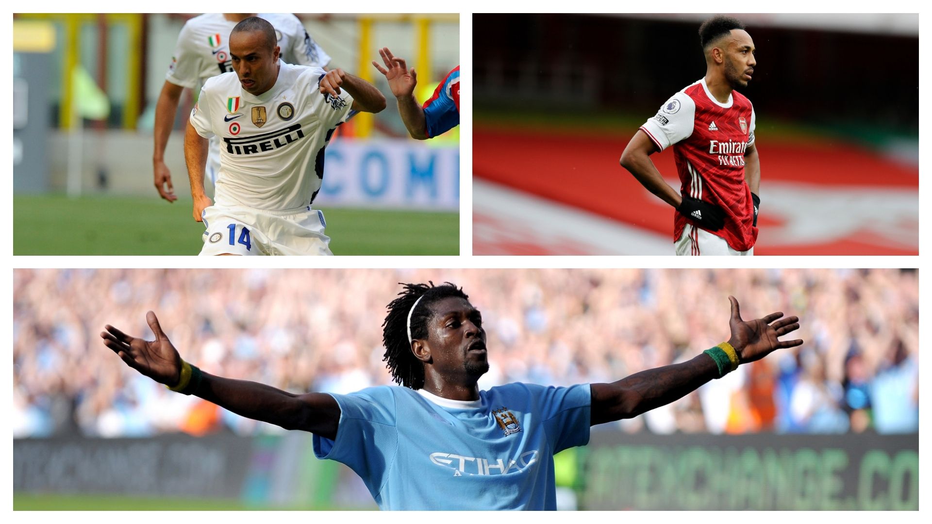 Emmanuel Adebayor Houssine Kharja Pierre Aubameyang