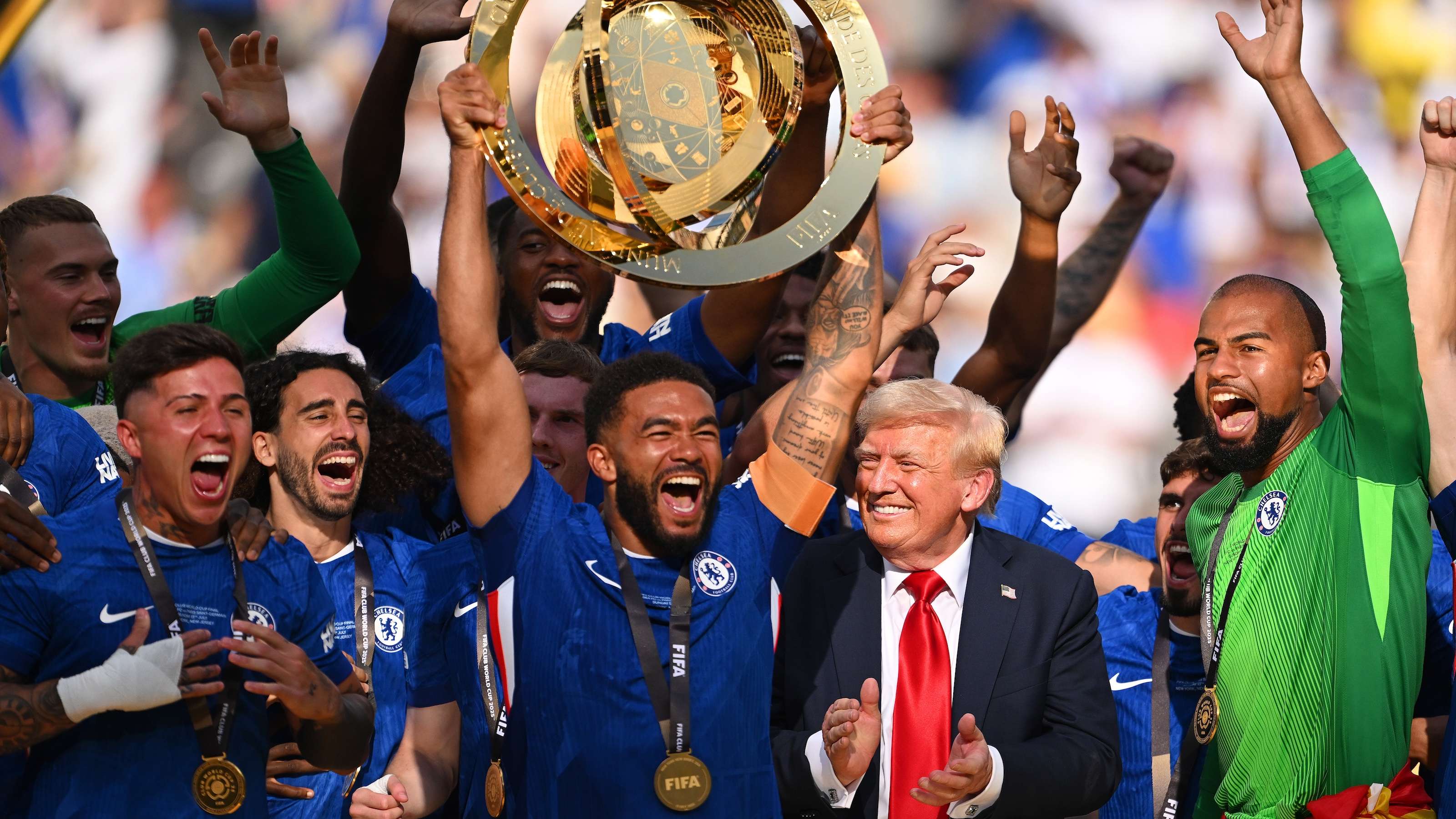 Donald Trump Chelsea CWC Trophy