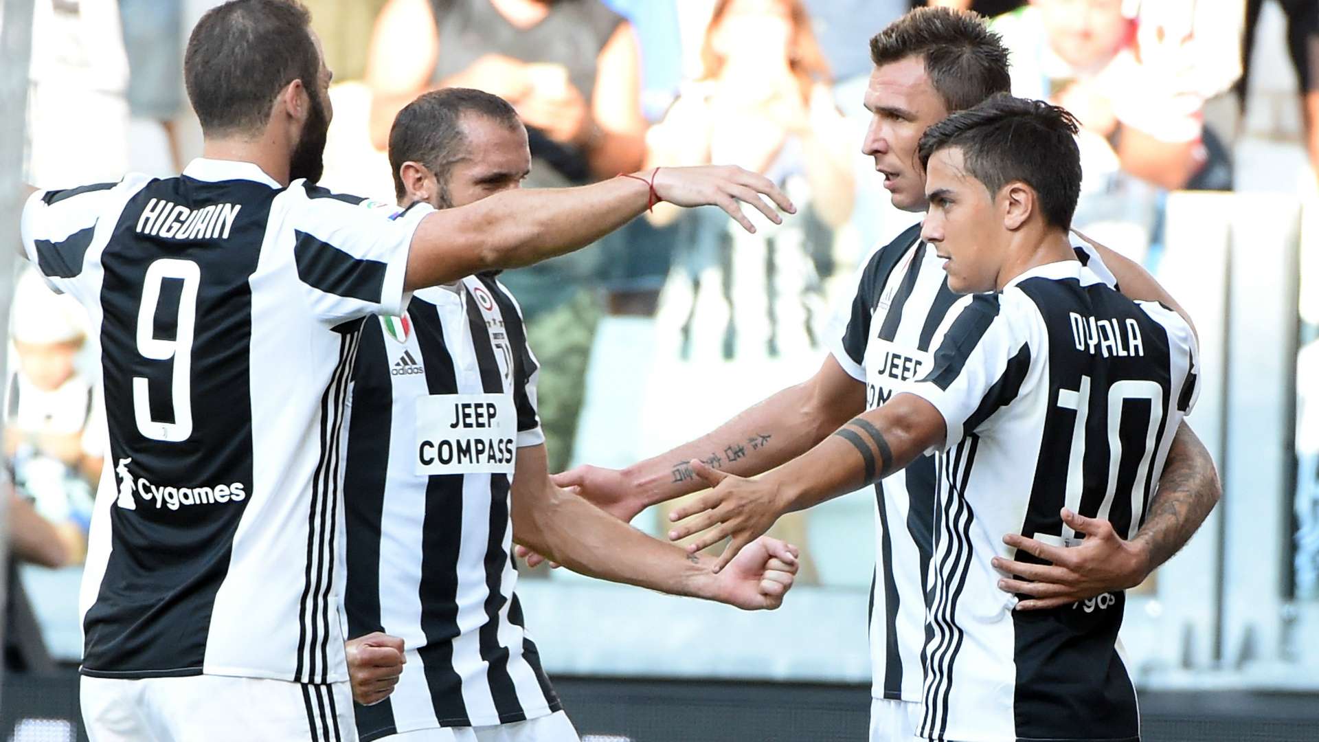 Juventus celebrating Serie A
