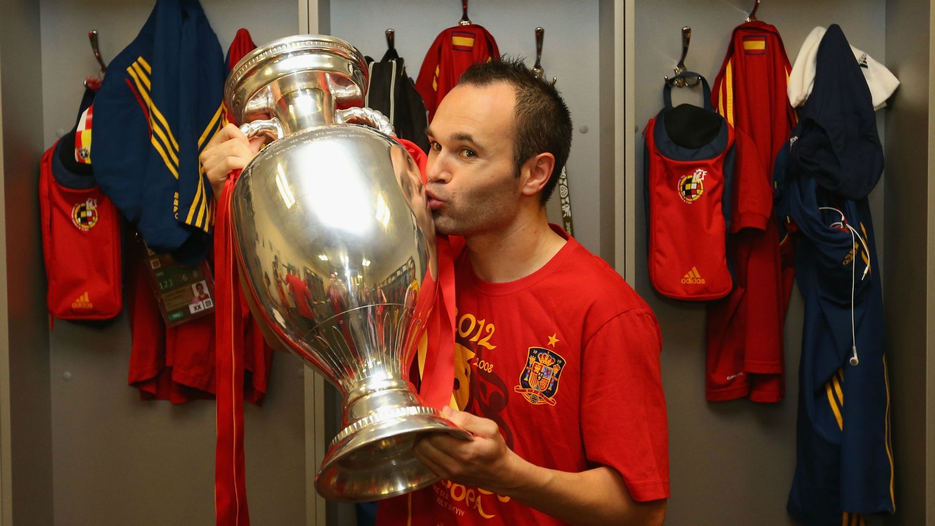 Andres Iniesta Spain Robin van Persie Euro XI