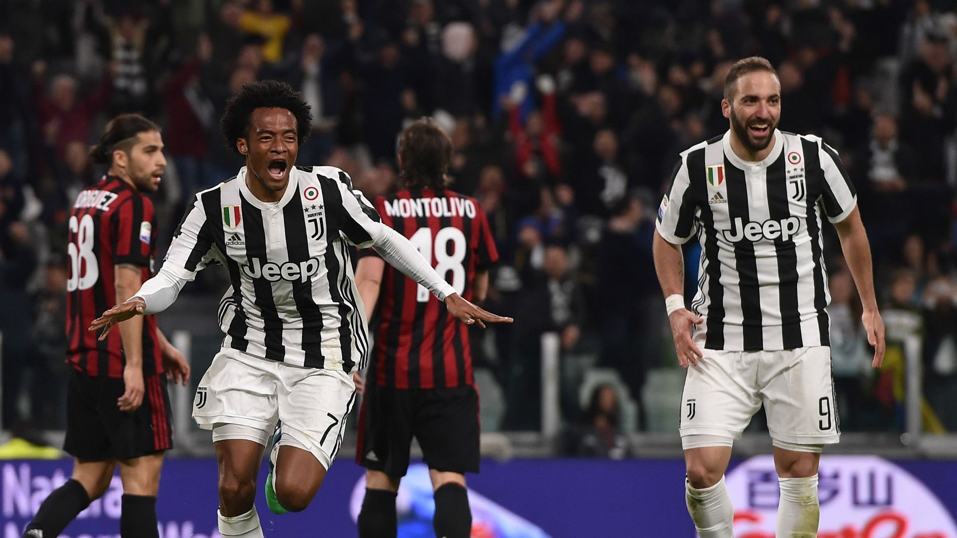 Cuadrado Higuain Juventus Milan