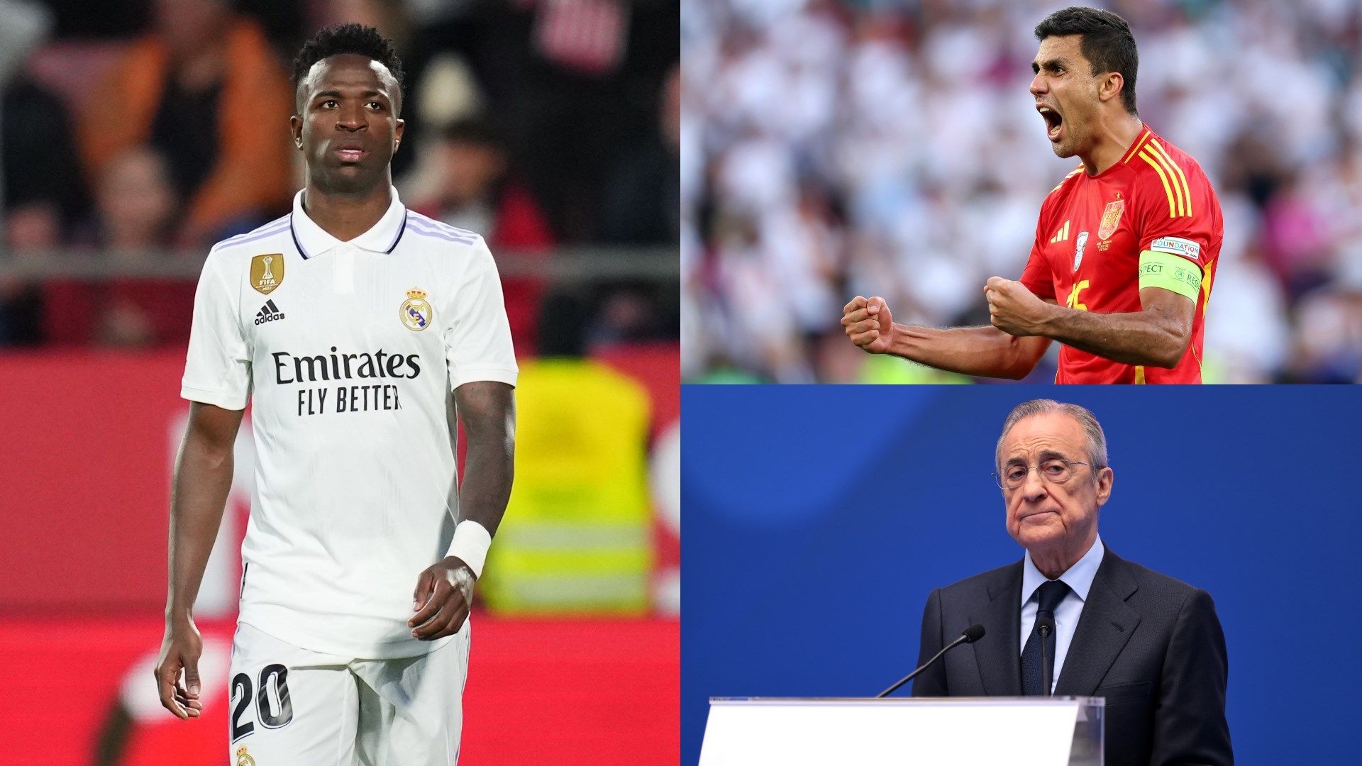Vinicius Junior Rodri Florentino Perez Real Madrid Spain
