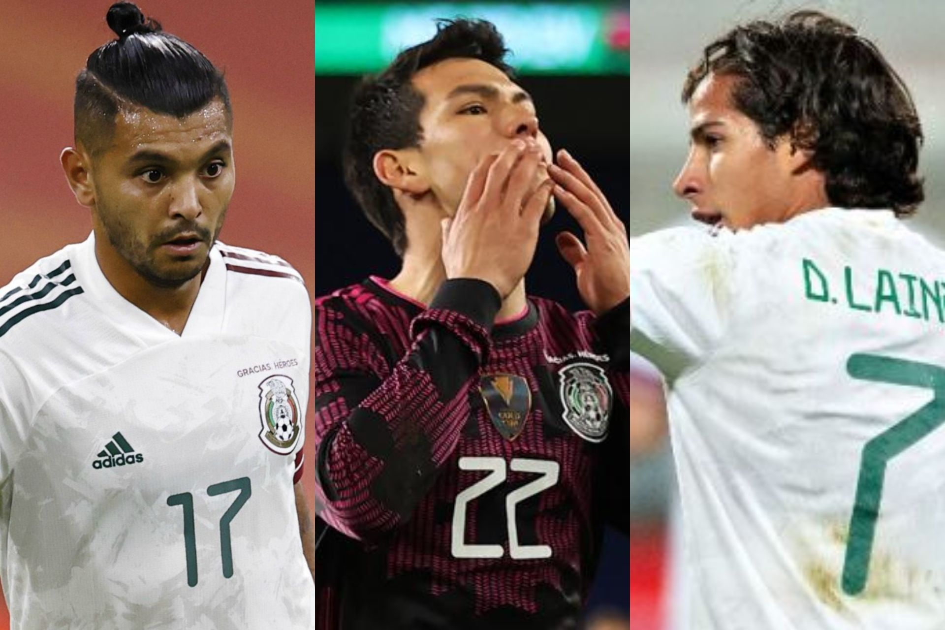 Tecatito Corona, Chucky Lozano, Diego Lainez, México