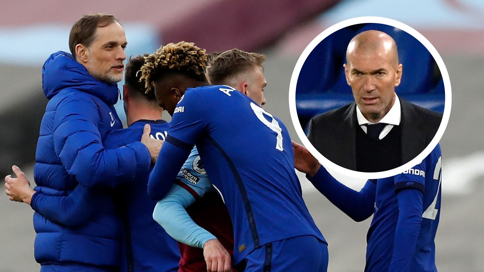 Thomas Tuchel and Zinedine Zidane split main image