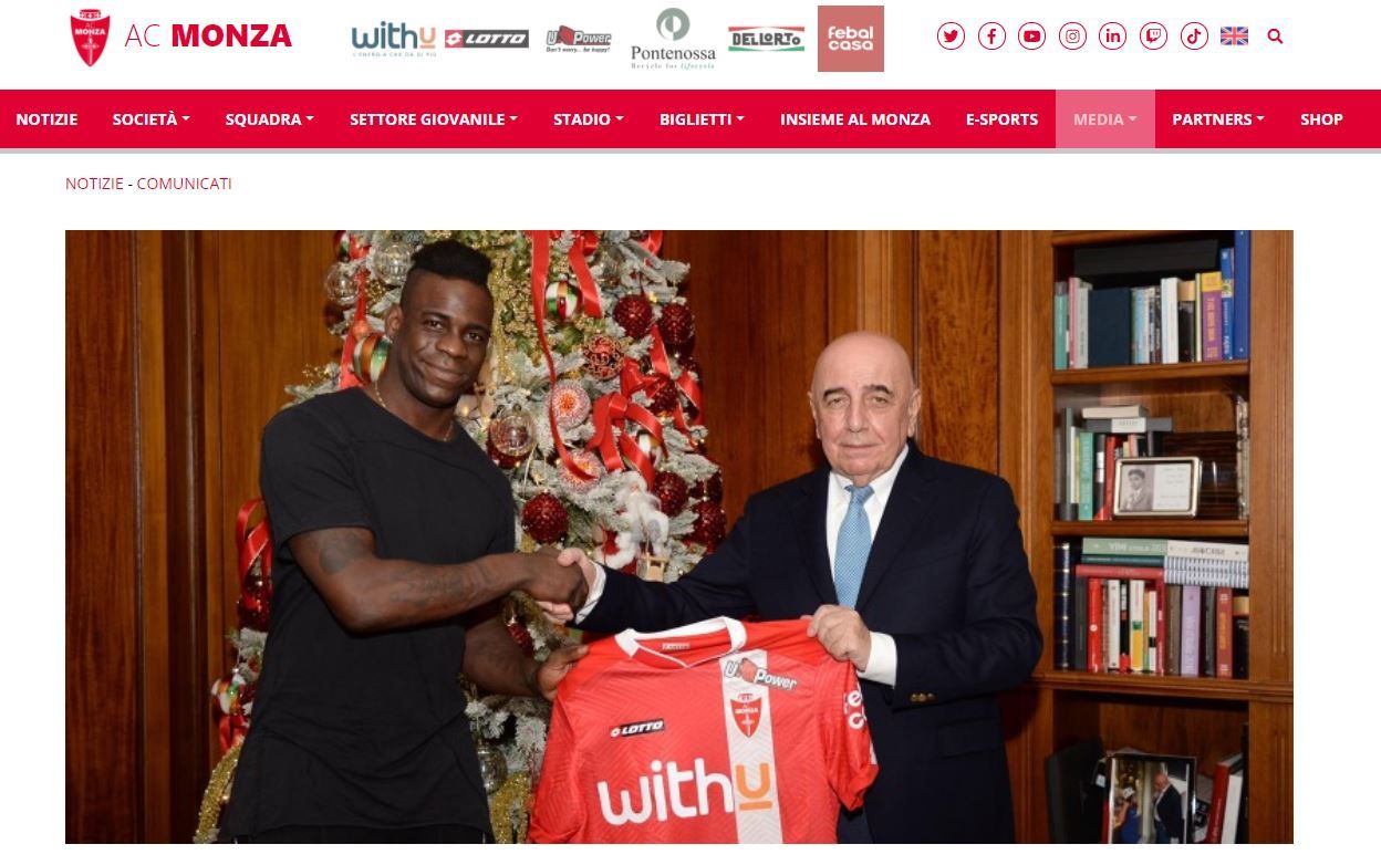 발로텔리 AC몬차 입단