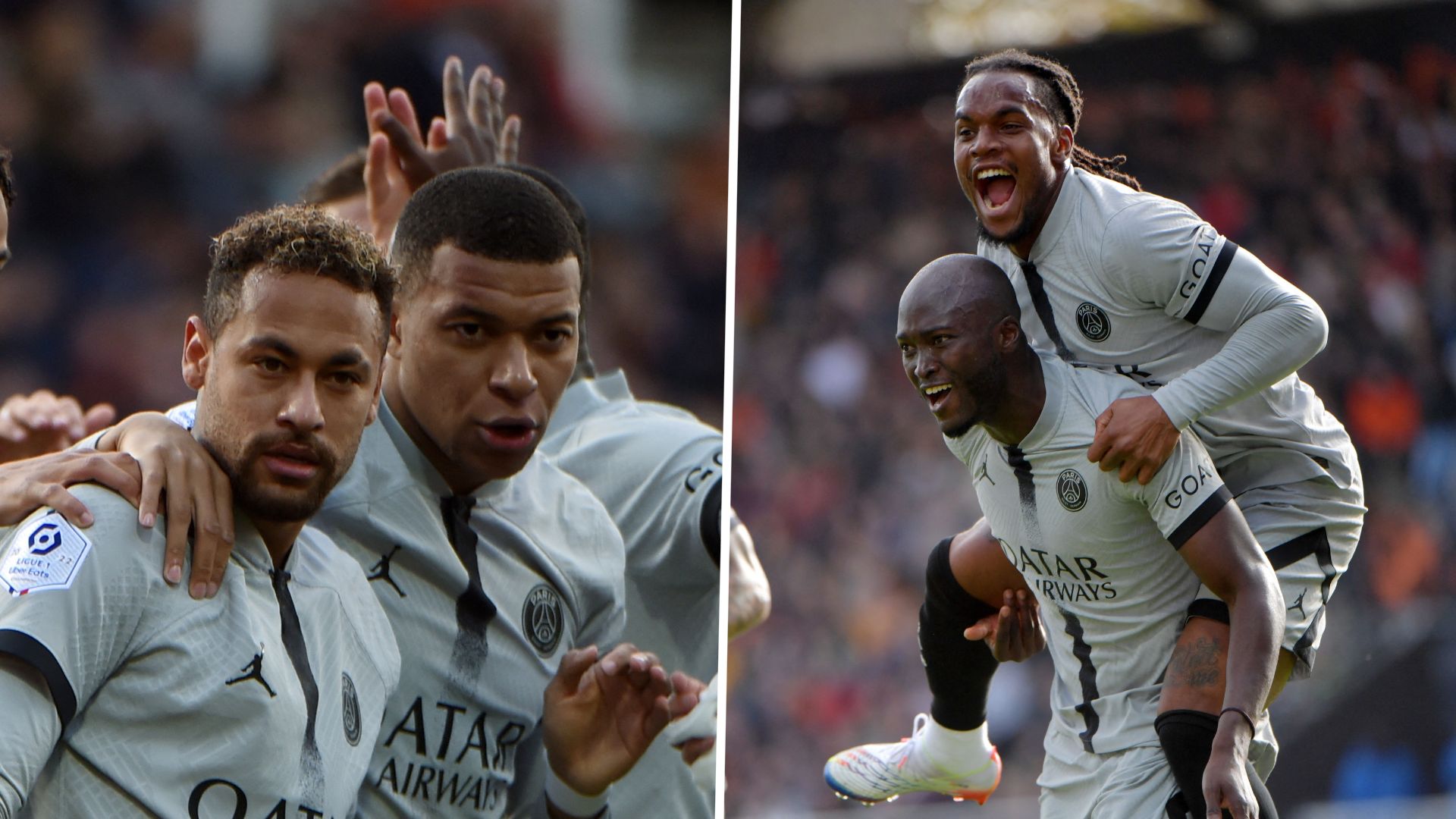 Lorient PSG Neymar Mbappé Danilo Pereira Renato Sanches