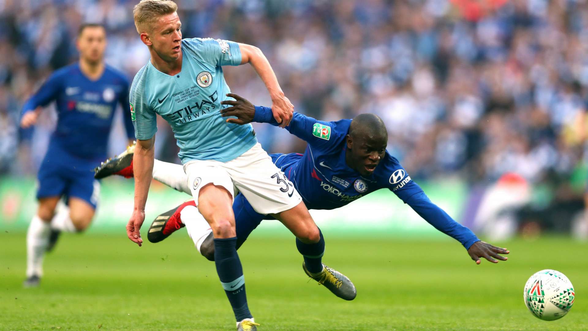 OLEKSANDR ZINCHENKO MANCHESTER CITY N'GOLO KANTE CHELSEA