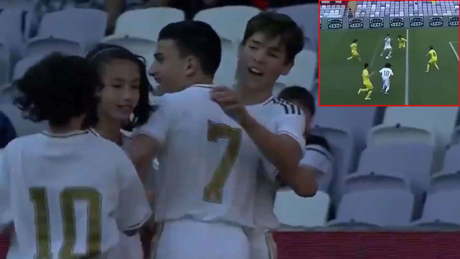 José Reyes, hijo de José Antonio Reyes, en el Real Madrid-Villarreal de LaLiga Promises