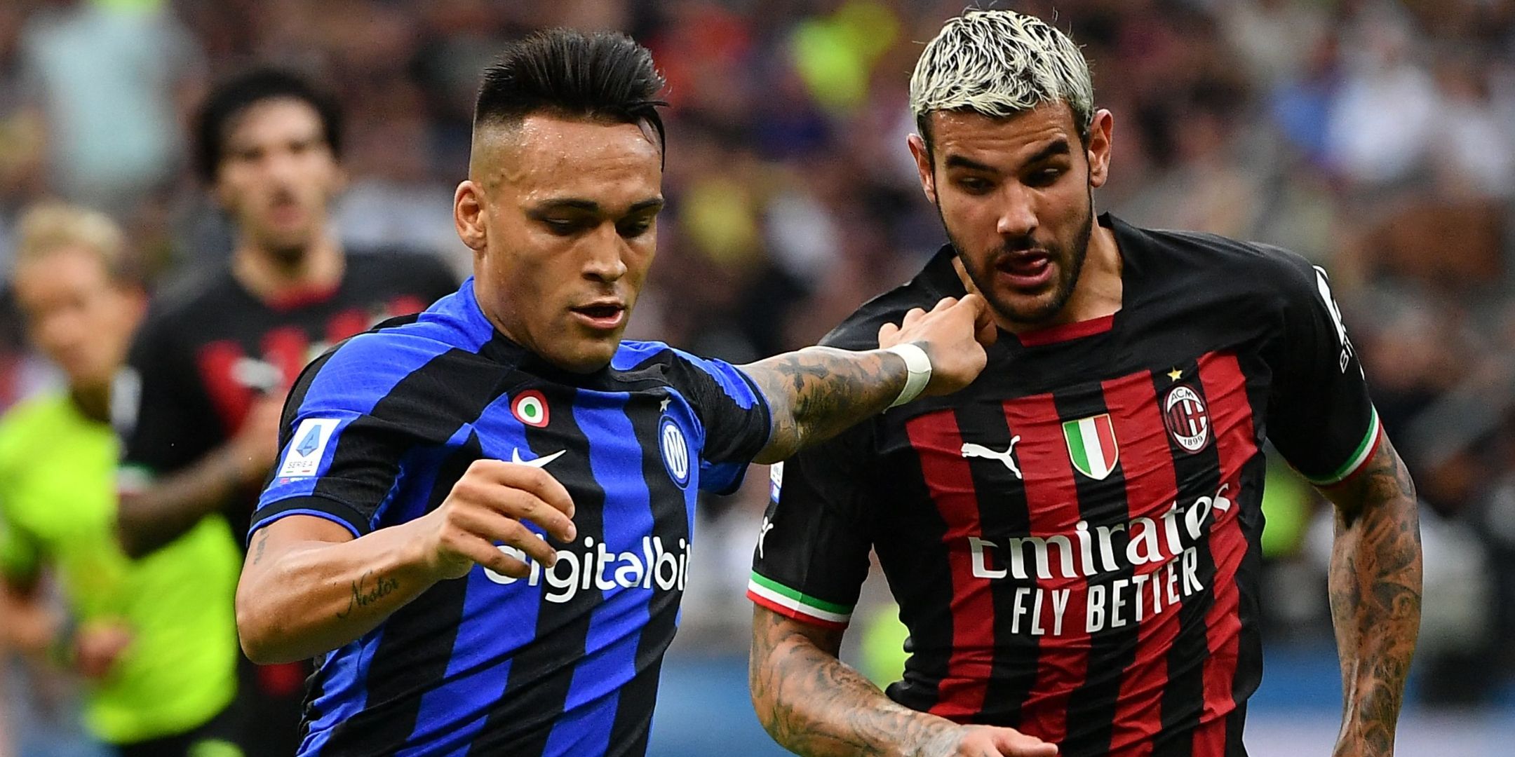 Theo Hernandez Lautaro Martinez Milan Inter desktop