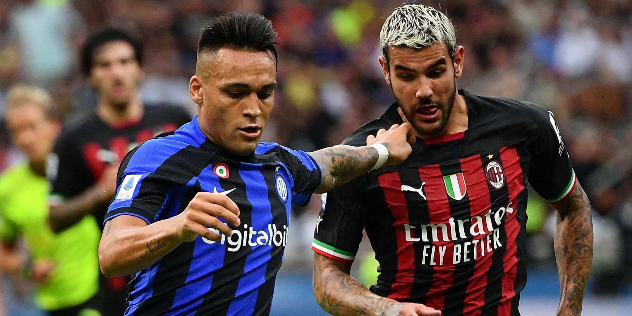 Theo Hernandez Lautaro Martinez Milan Inter desktop