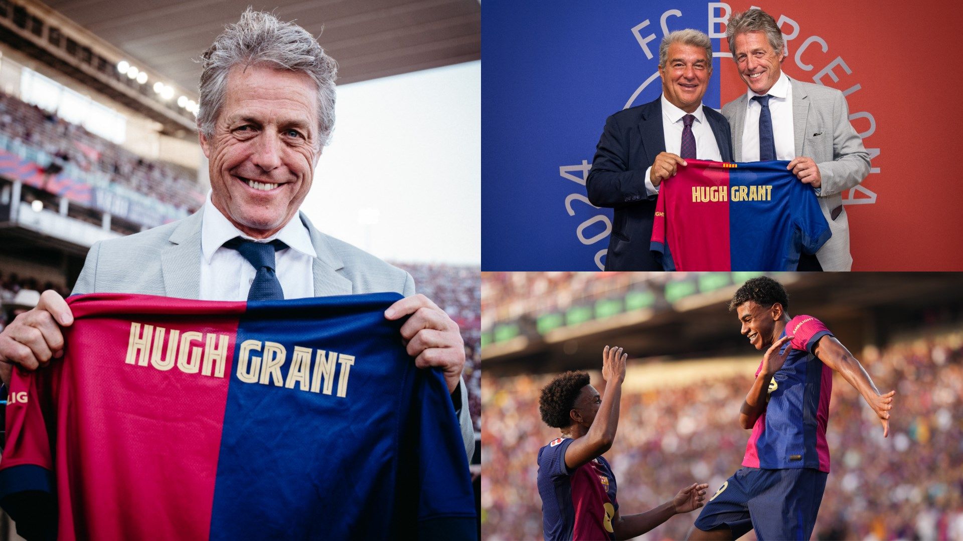 Hugh Grant Joan Laporta Barcelona