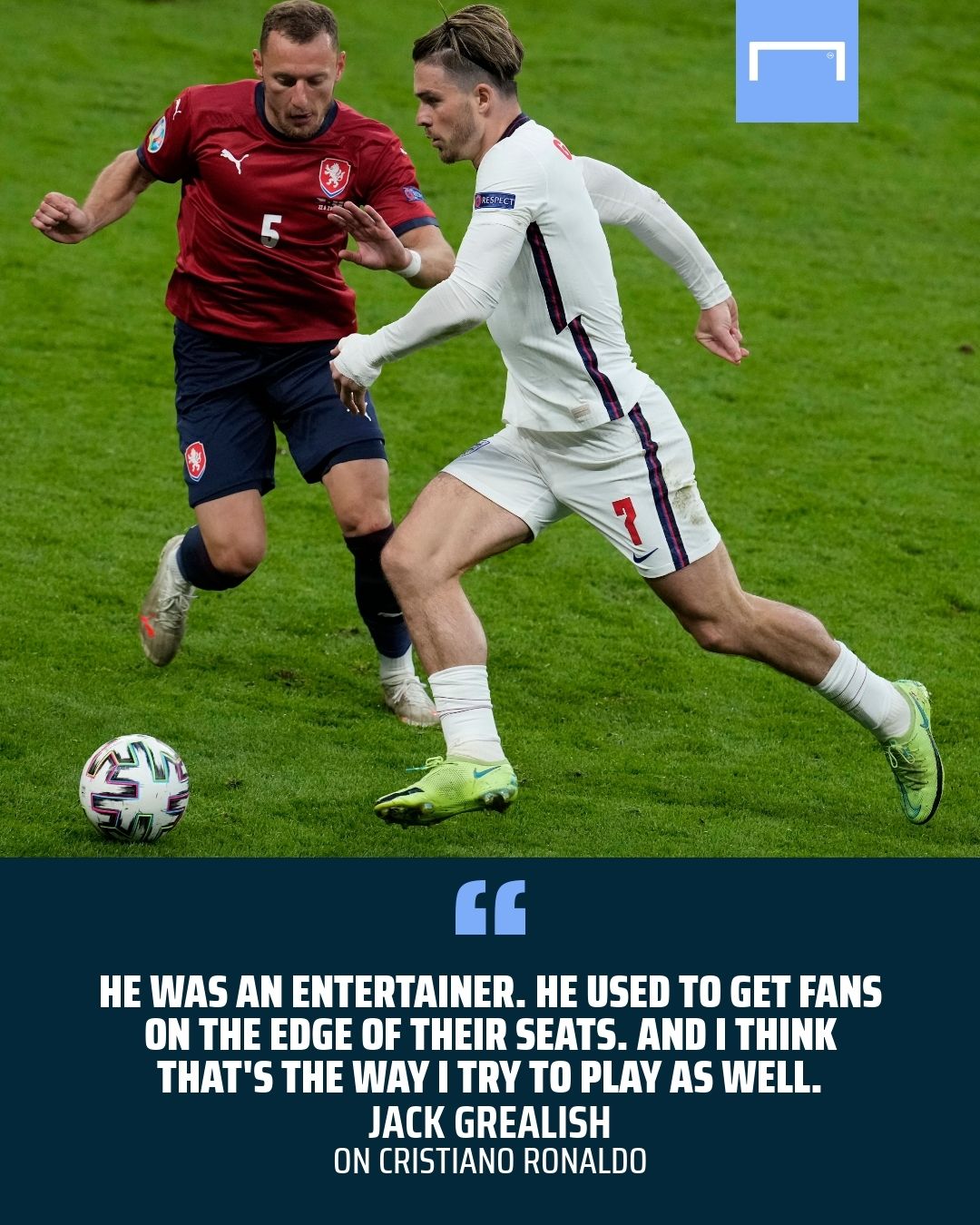 Jack Grealish Cristiano Ronaldo quote GFX England