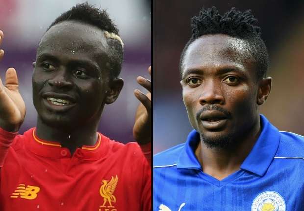 Sadio Mane of Liverpool & Leicester's Ahmed Musa