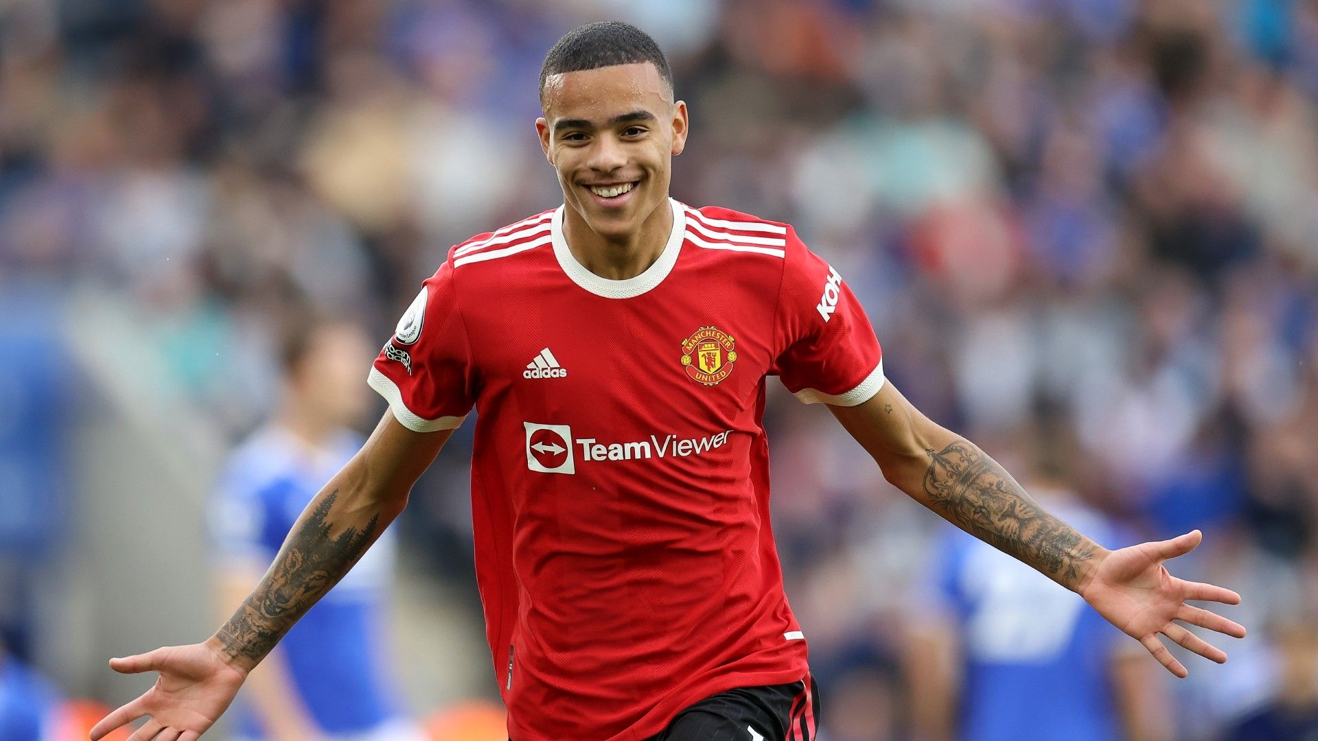 Mason Greenwood Leicester vs Man Utd Premier League 2021-22