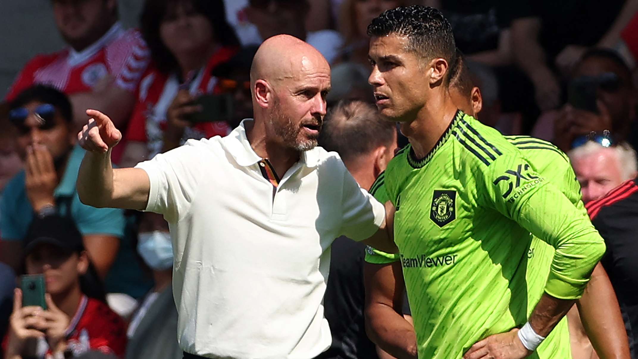 Cristiano Ronaldo and Erik Ten Hag