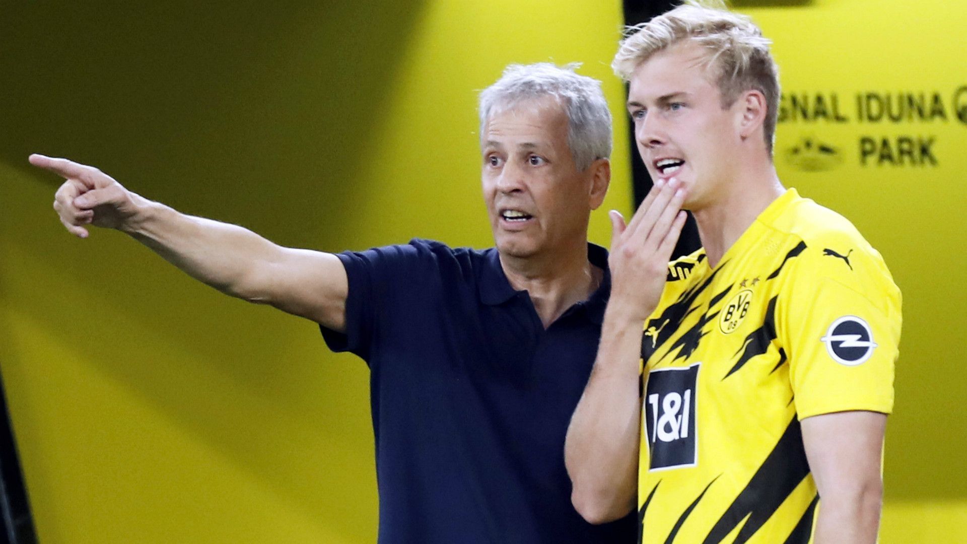 GERMANY ONLY: LUCIEN FAVRE JULIAN BRANDT BORUSSIA DORTMUND