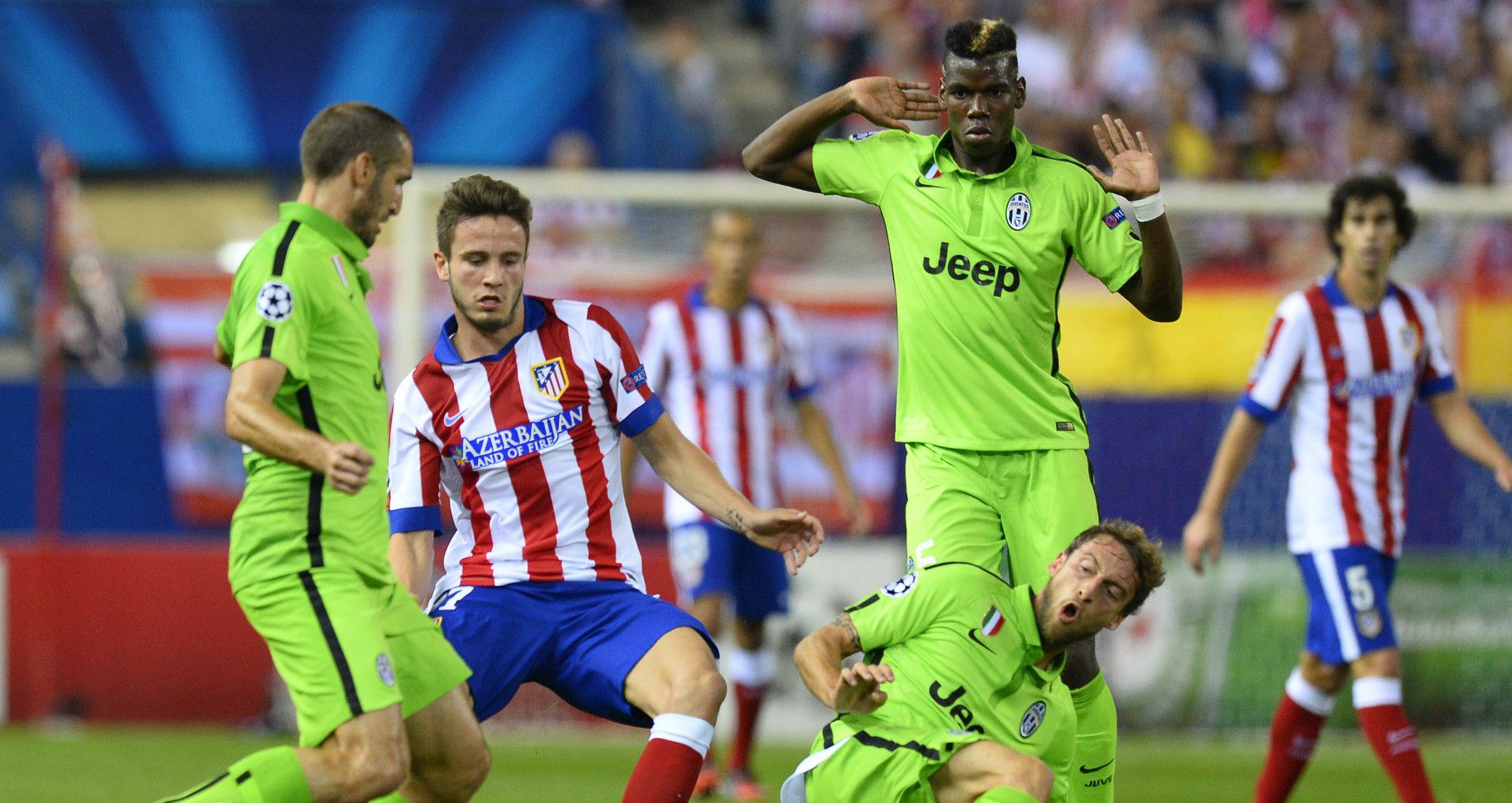 Paul Pogba Saul Chiellini Atletico Madrid Juventus Champions League