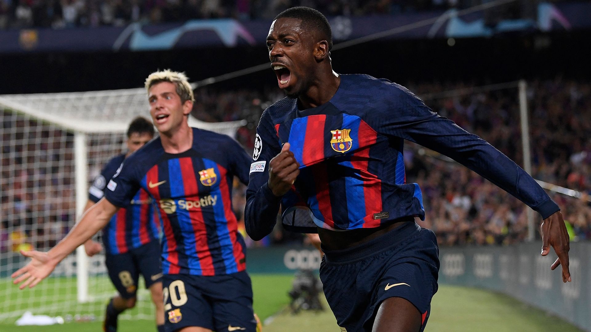 Ousmane Dembele celebrates Barcelona Inter 2022-23