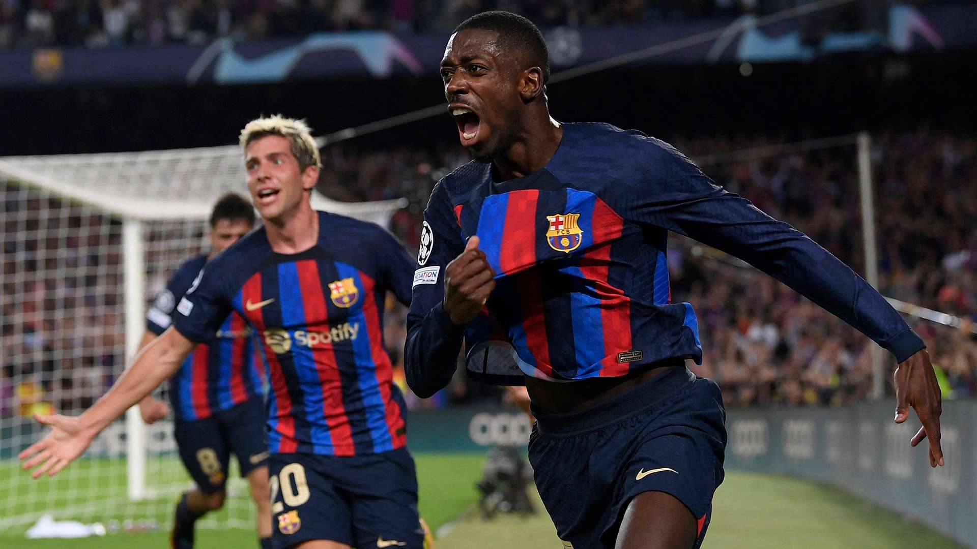 Ousmane Dembele celebrates Barcelona Inter 2022-23
