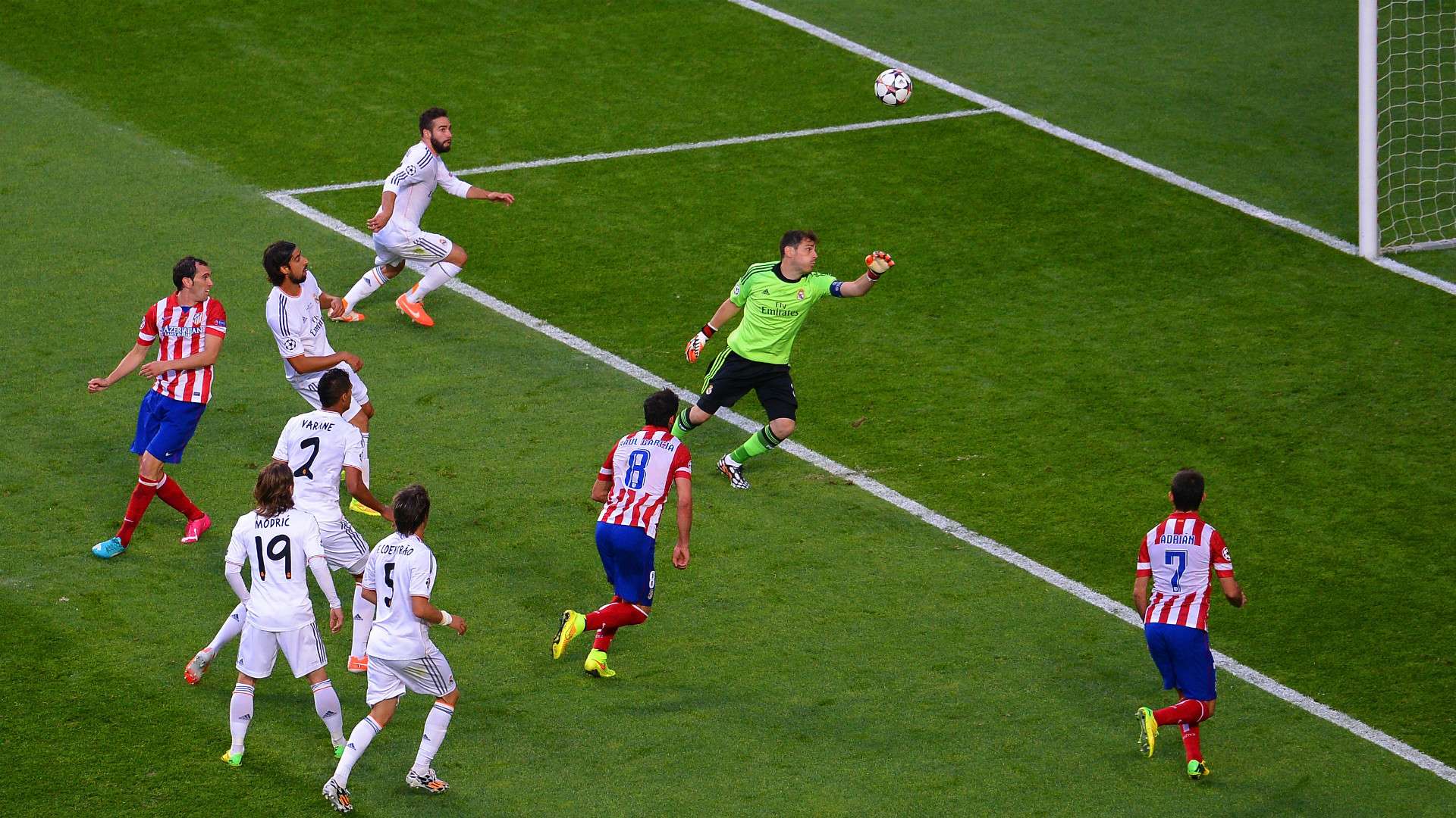 Iker Casillas Diego Godin Real Madrid Atletico Madrid Champions League 24052014