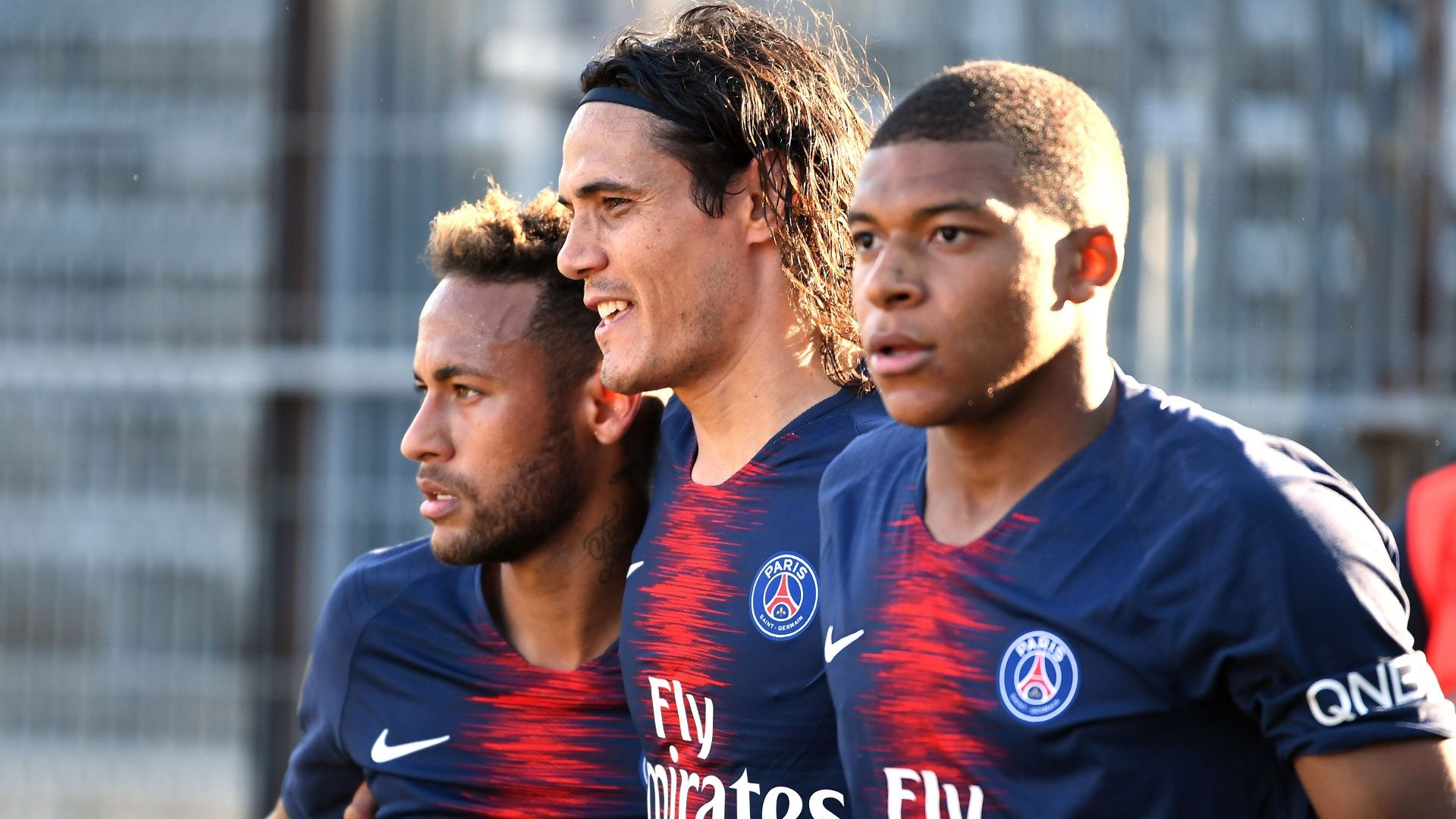 Neymar Edinson Cavani Kylian Mbappe PSG