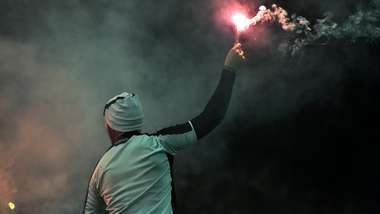 Torcida flare sinalizador Corinthians Nacional Copa Libertadores R16 04052016