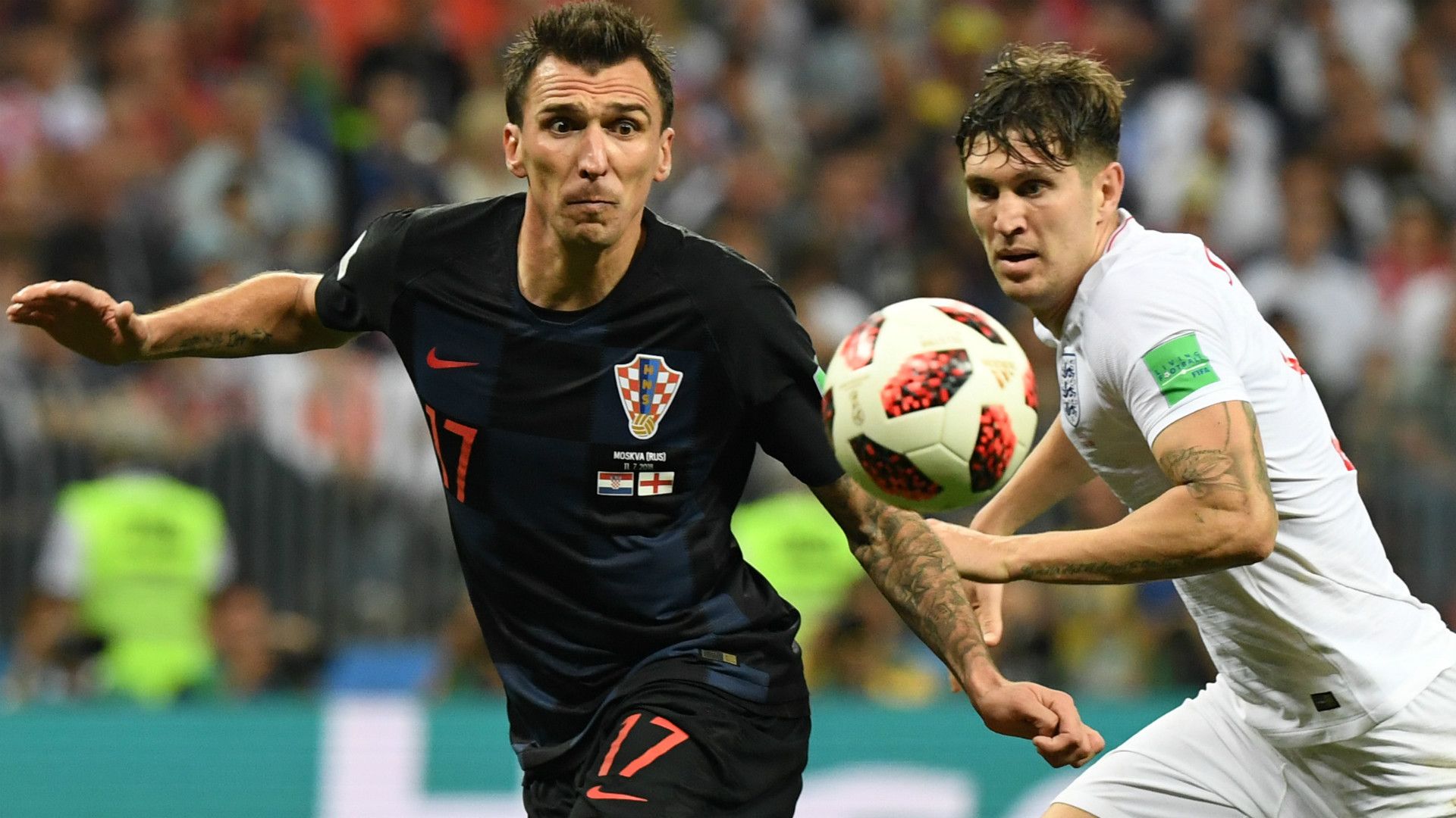 MARIO MANDZUKIC CROATIA JOHN STONES ENGLAND