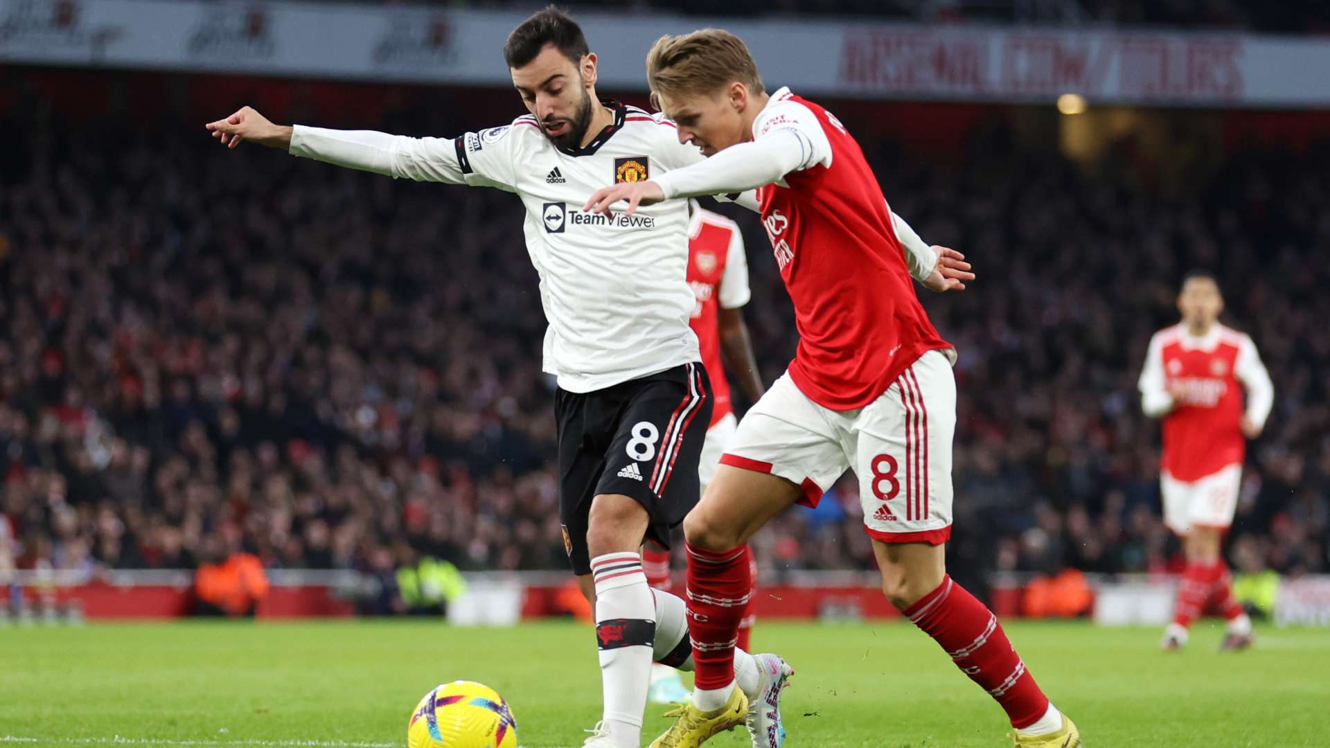 Arsenal vs. Manchester United Bruno Fernandes Odegaard