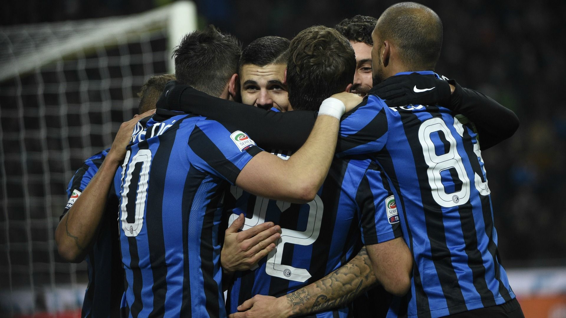 Inter celebrating Inter Frosinone Serie A 22112015