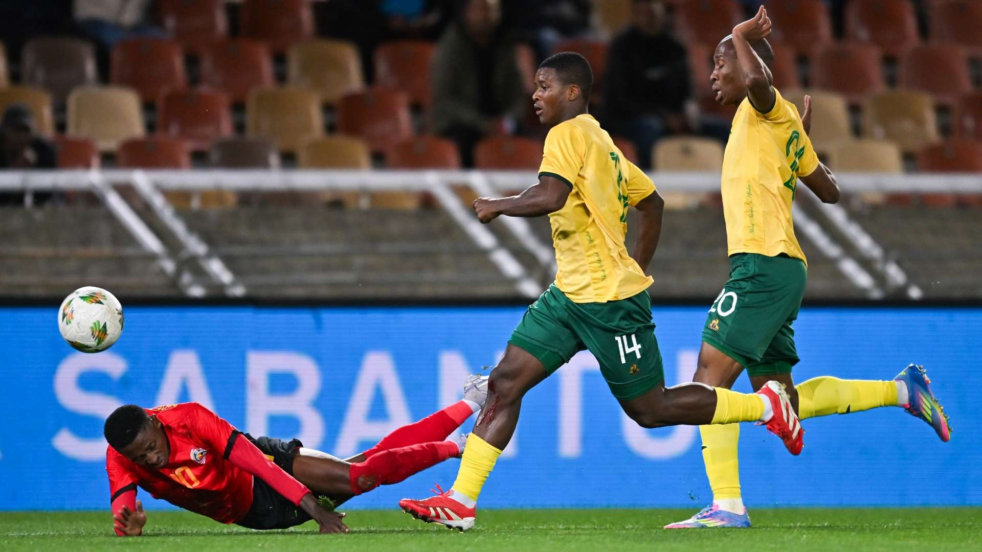 Mbekezeli Mbokazi and Samukelo Kabini, Bafana Bafana vs Mozambique
