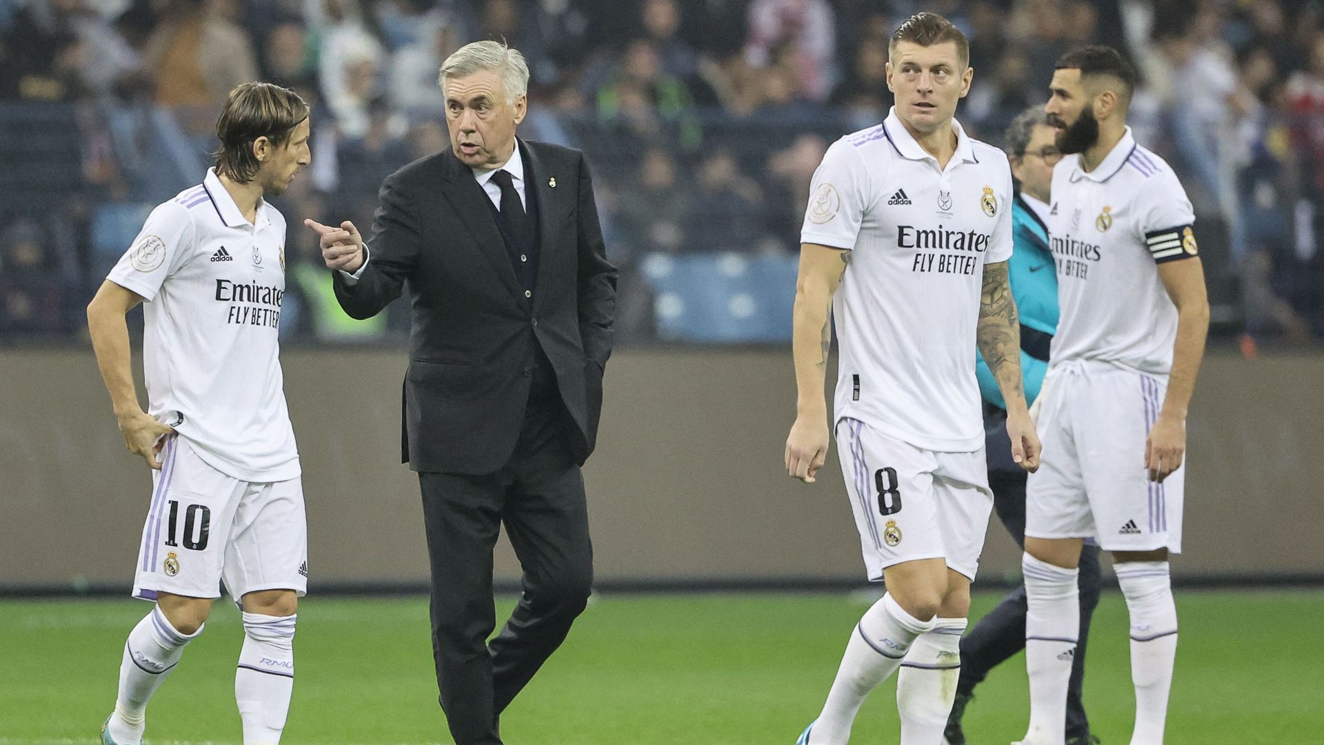 Real Madrid Modric Ancelotti Kroos Benzema