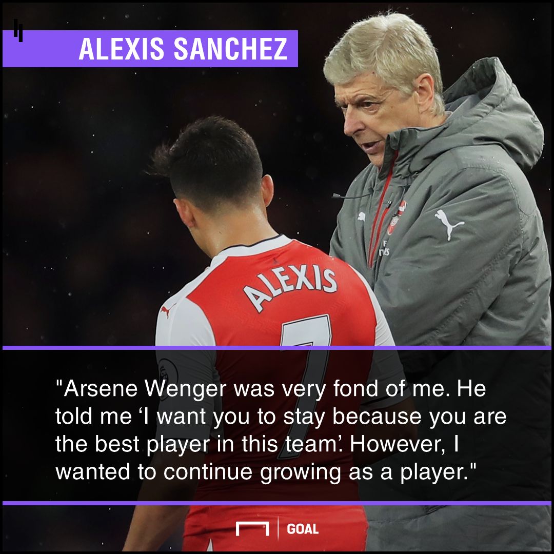 Alexis Sanchez Arsene Wenger best player