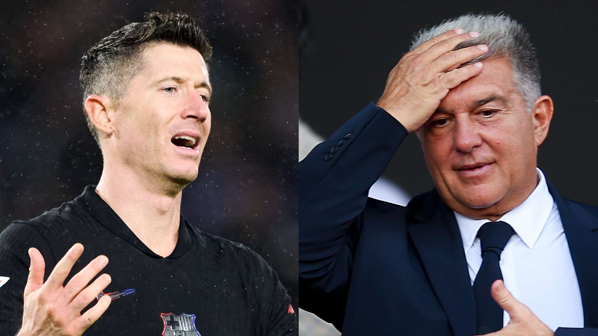 GFX Robert Lewandowski Joan Laporta