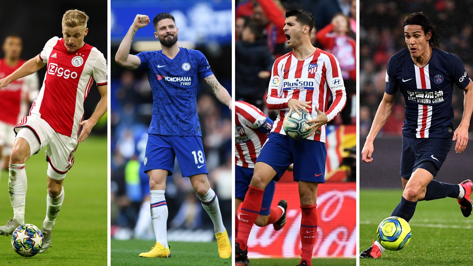 Mercado Van de Beek, Morata, Cavani, Giroud