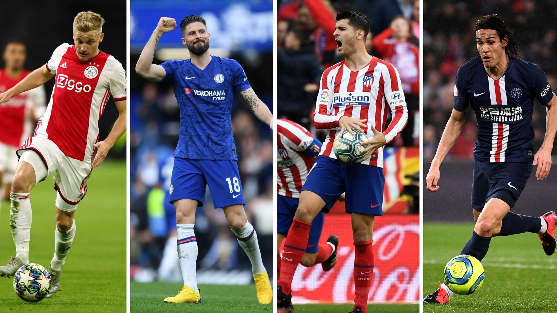 Mercado Van de Beek, Morata, Cavani, Giroud