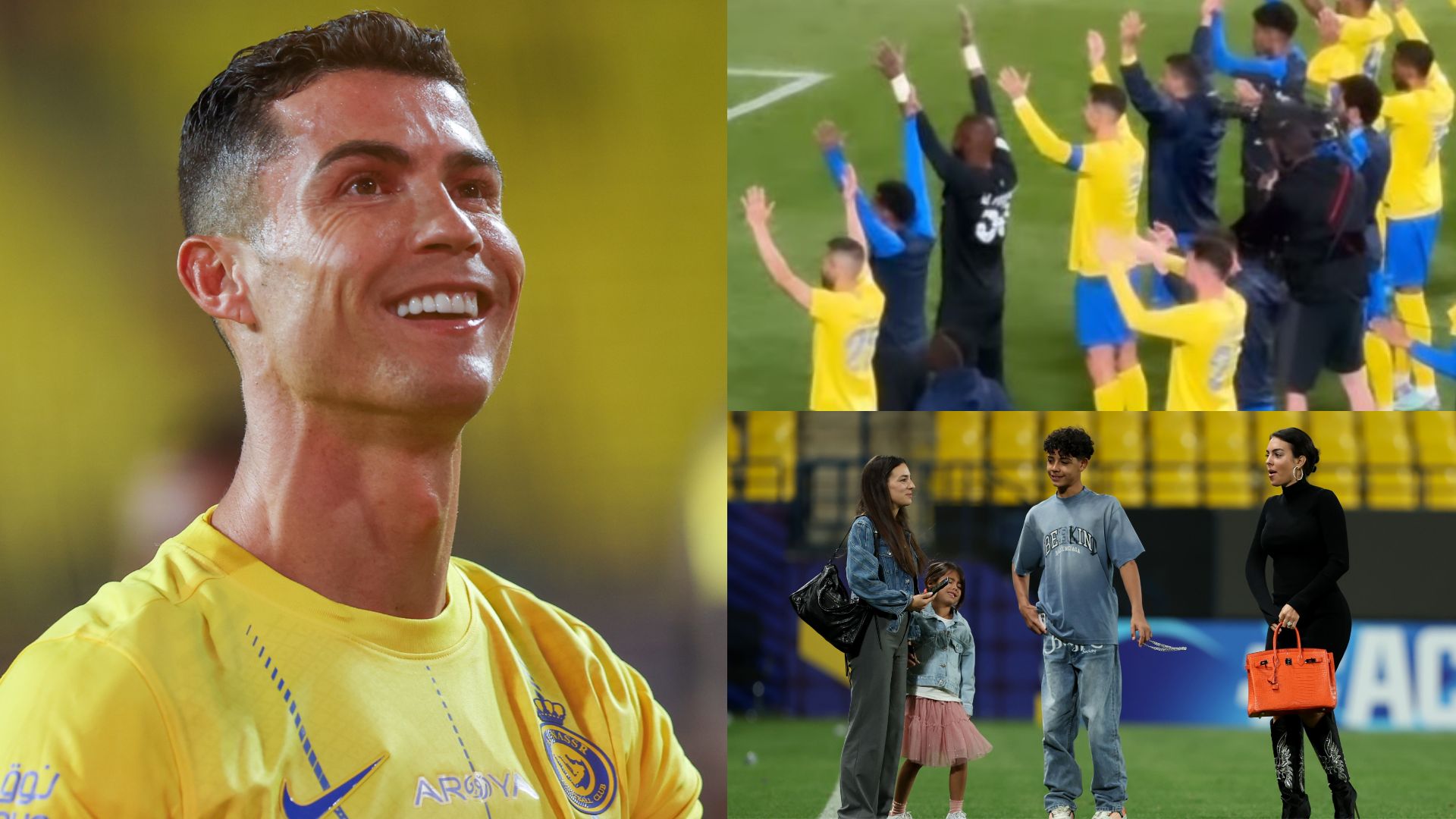 Cristiano Ronaldo Al-Nassr Georgina Rodriguez thunder clap