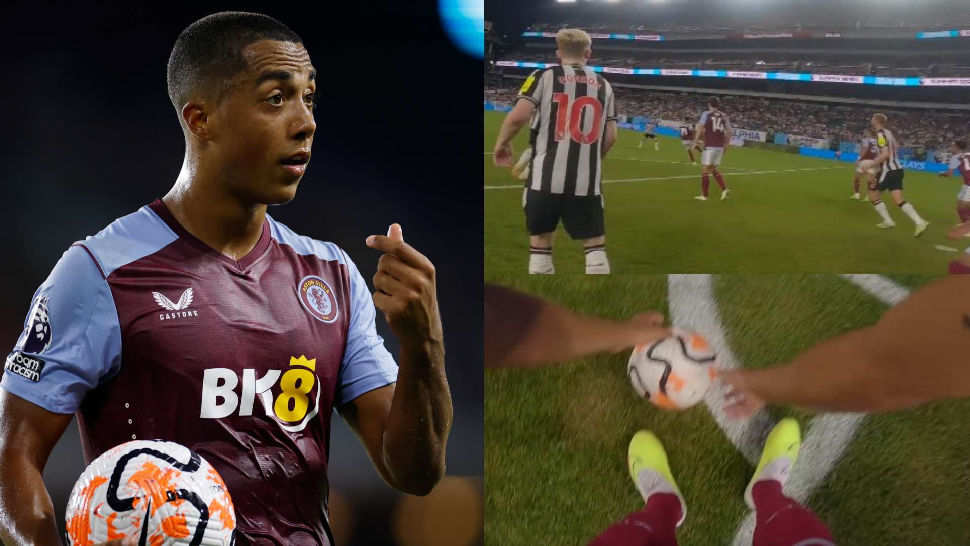 Youri Tielemans Aston Villa body cam