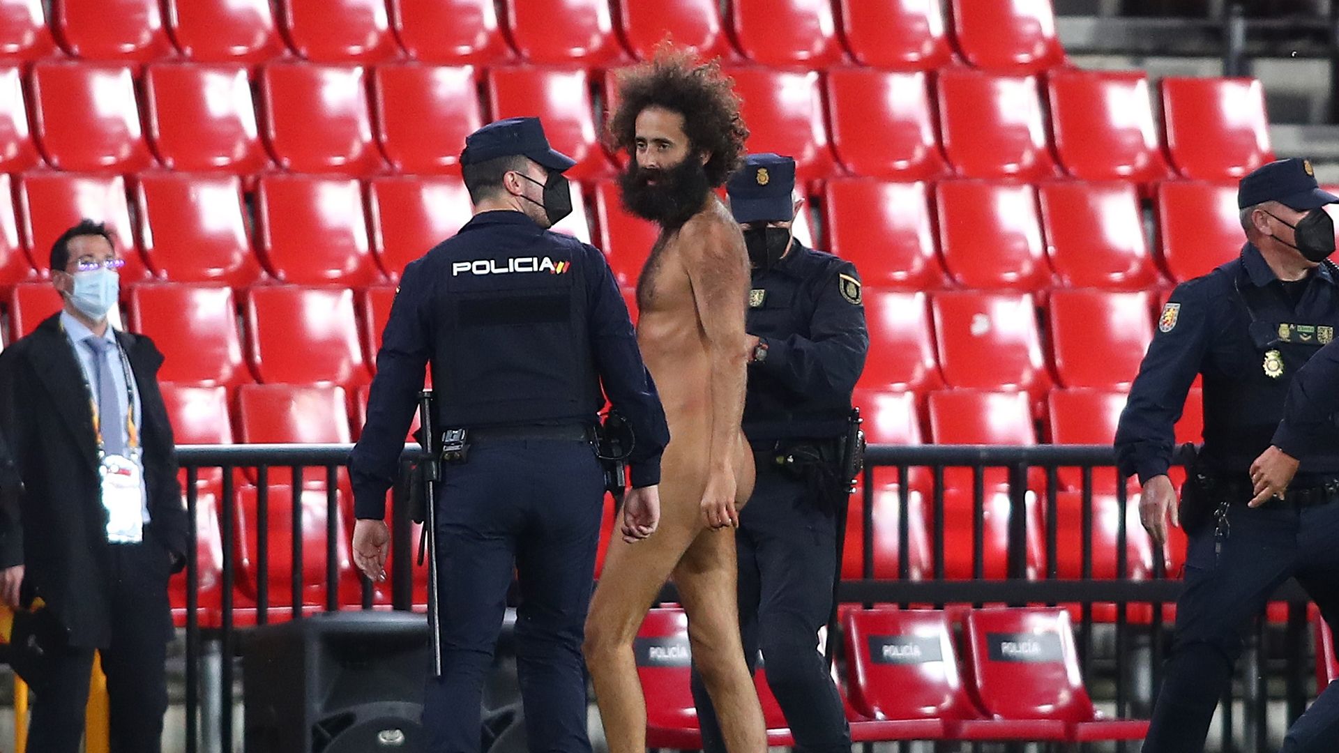 Streaker en el Granada vs. Manchester United