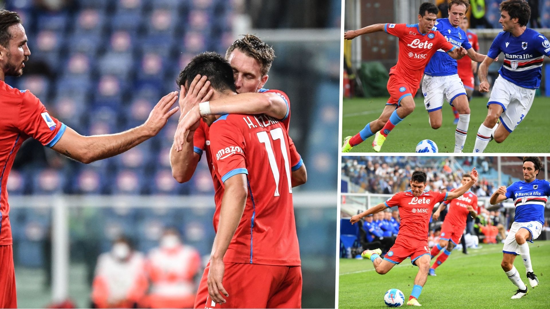 Chucky Lozano Napoli Sampdoria