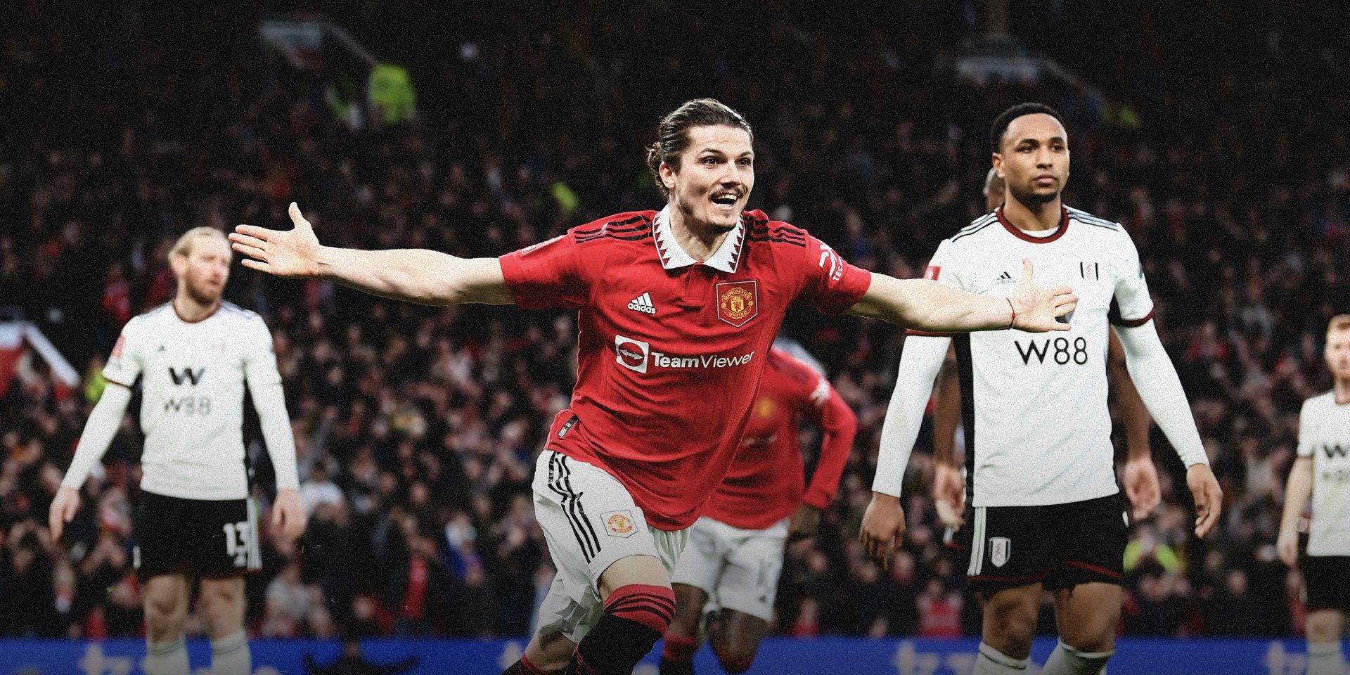 Marcel Sabitzer Manchester United Fulham HIC 2:1