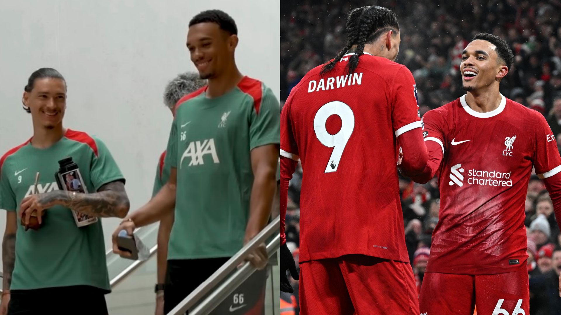 Darwin Nunez and Trent Alexander-Arnold