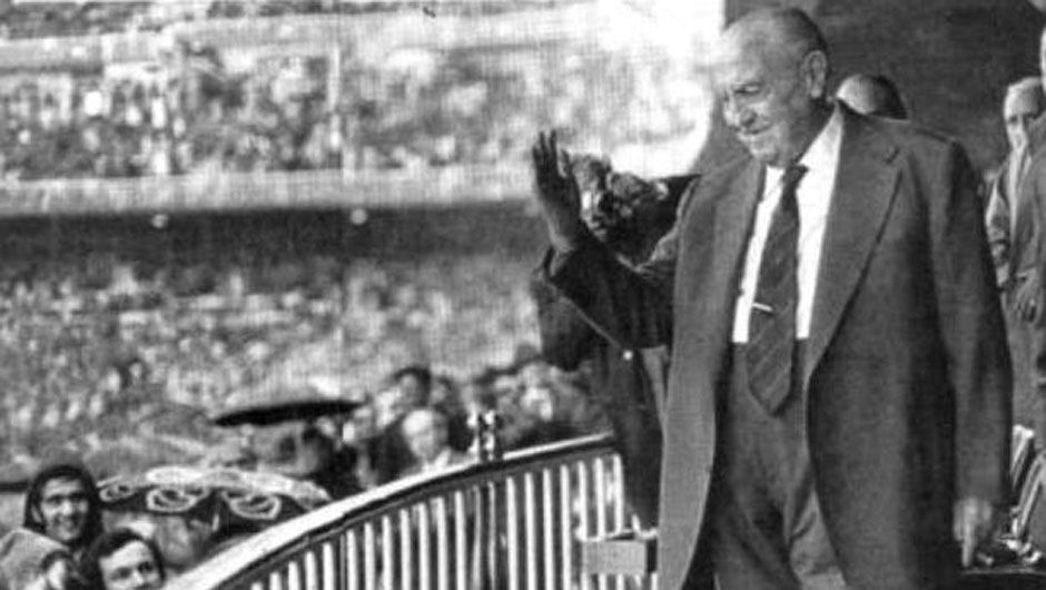 Real Madrid president Santiago Bernabeu