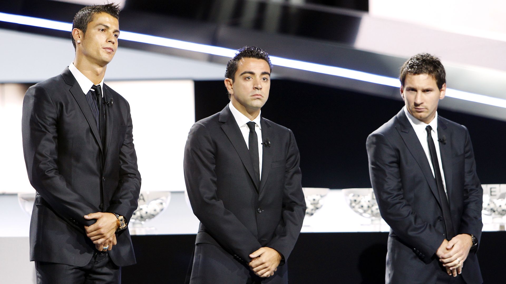 Ronaldo, Xavi, Messi, Ballon d'Or, 08252011