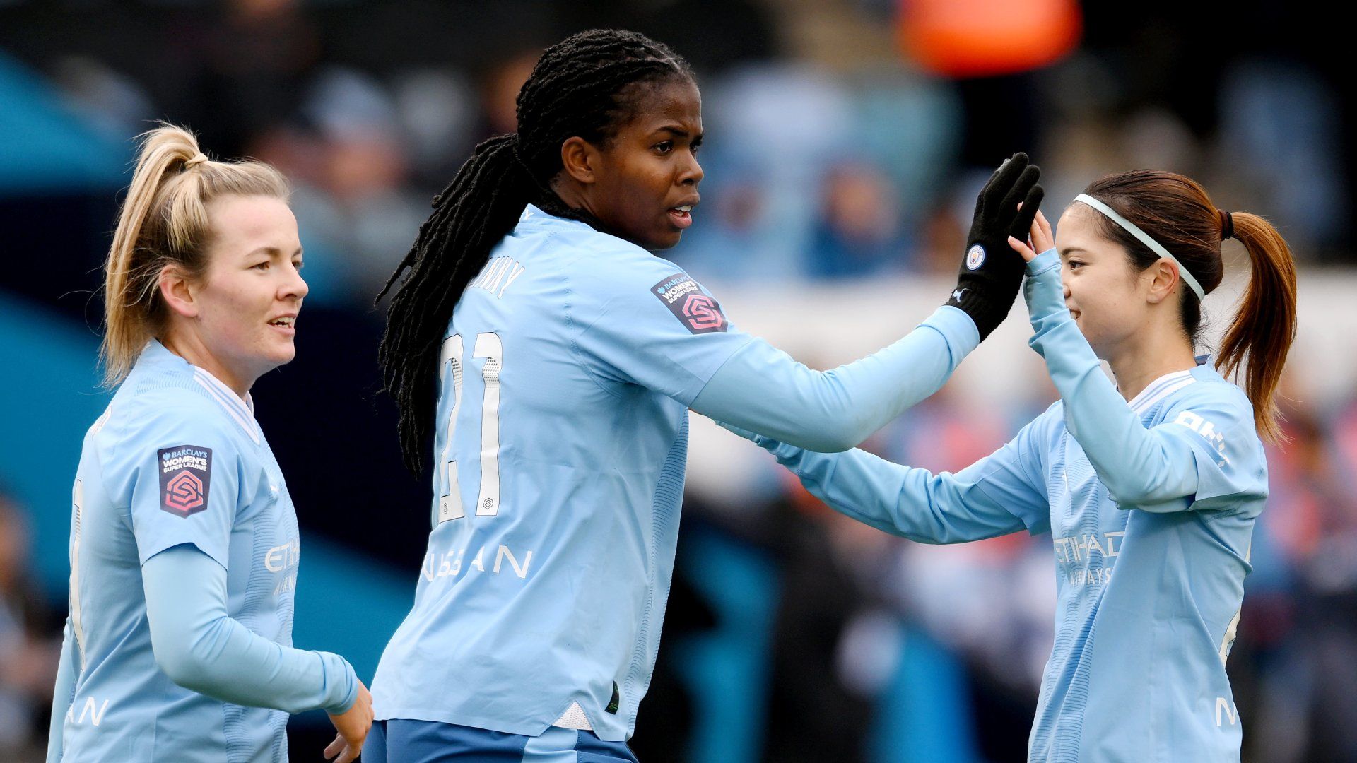 Lauren Hemp Bunny Shaw Yui Hasegawa Manchester City women 2023-24