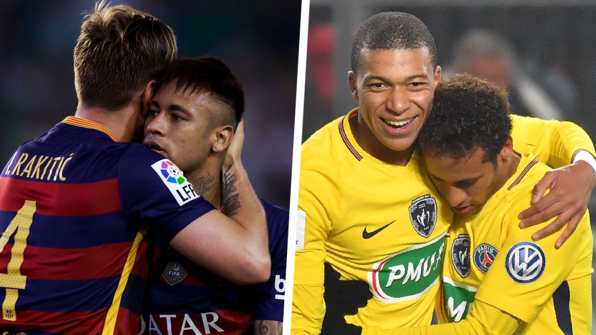 Neymar Ivan Rakitic Neymar Kylian Mbappe Split