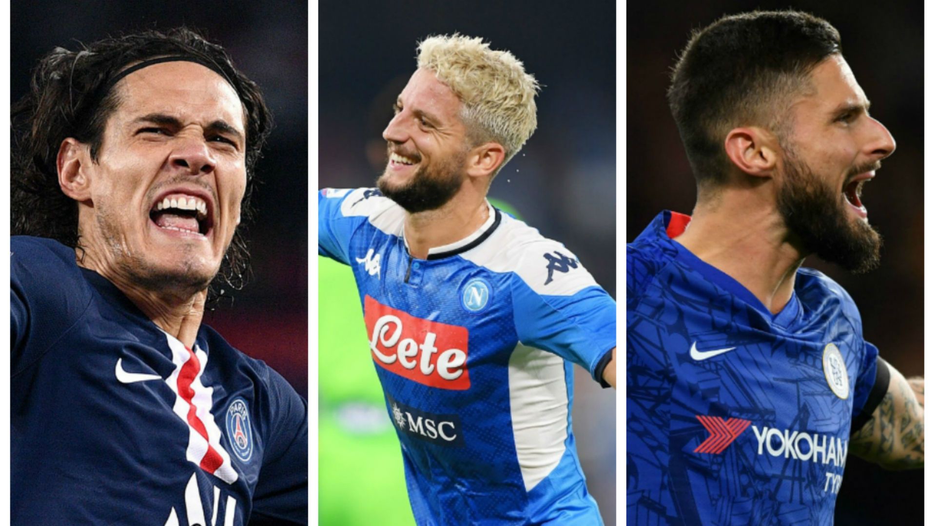 Cavani Mertens Giroud Kolaj