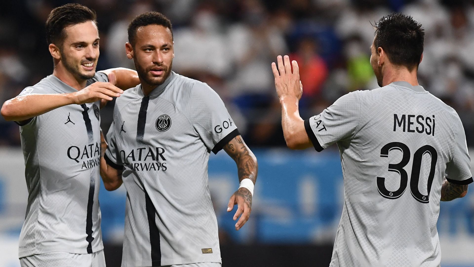 Pablo Sarabia Neymar Lionel Messi PSG