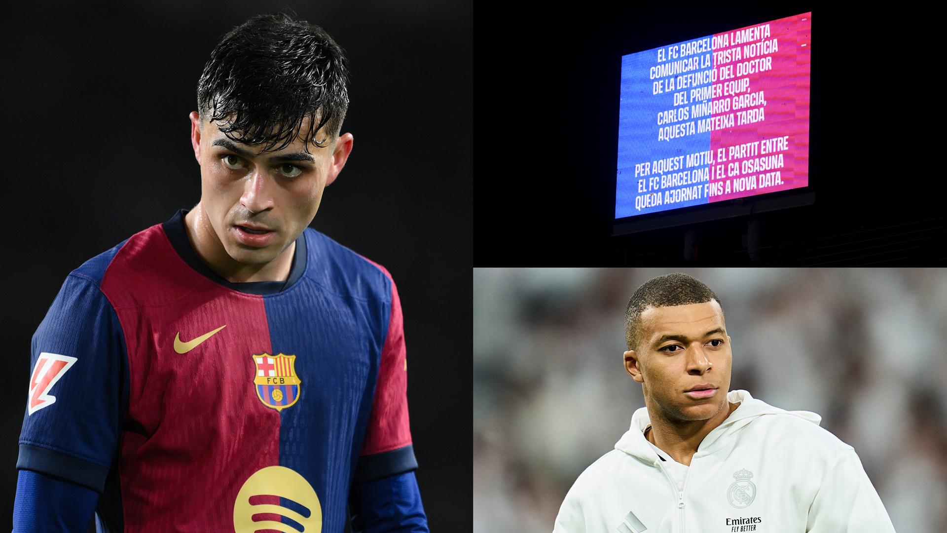 Barcelona stars Gavi and Pedri joined by Kylian Mbappe and Real Madrid as tributes flood in following tragic death of first-team doctor | Goal.com UK