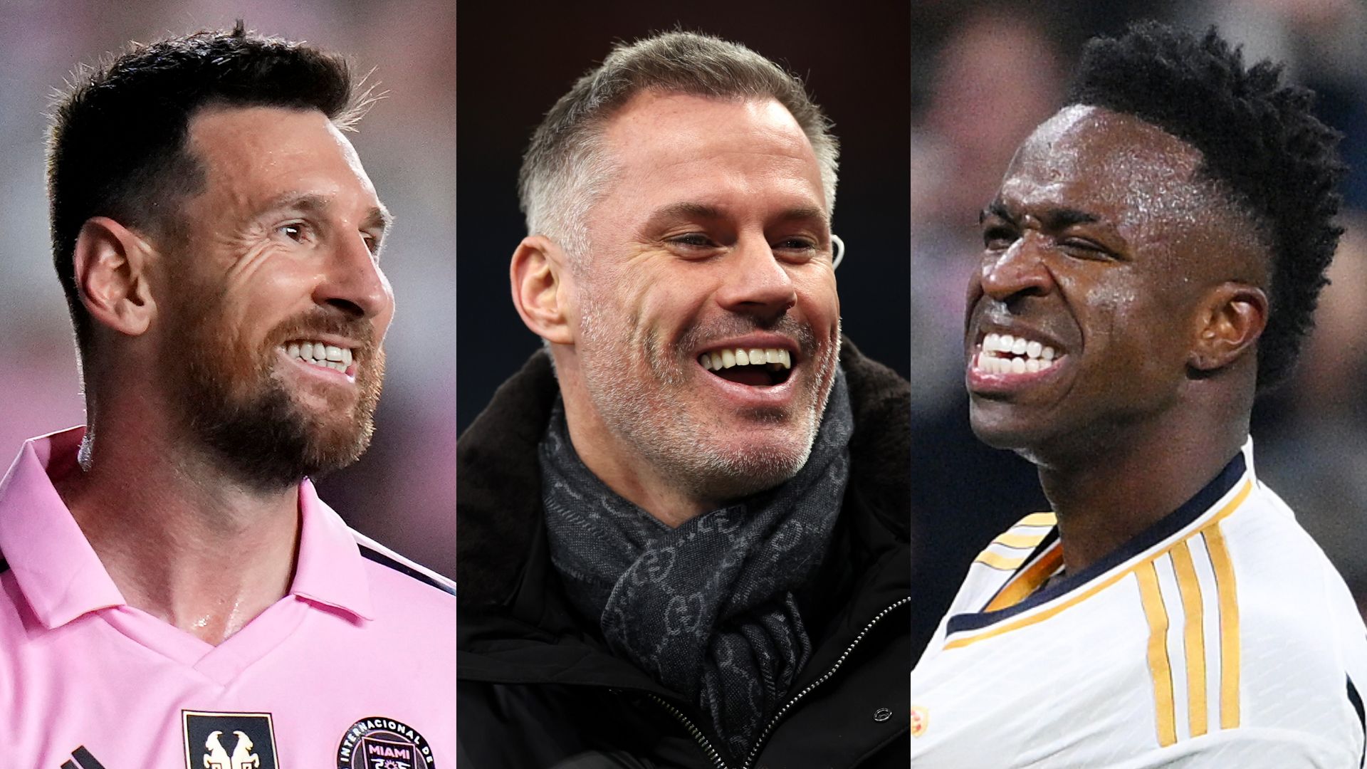 GFX Lionel Messi Jamie Carragher Vinicius Junior