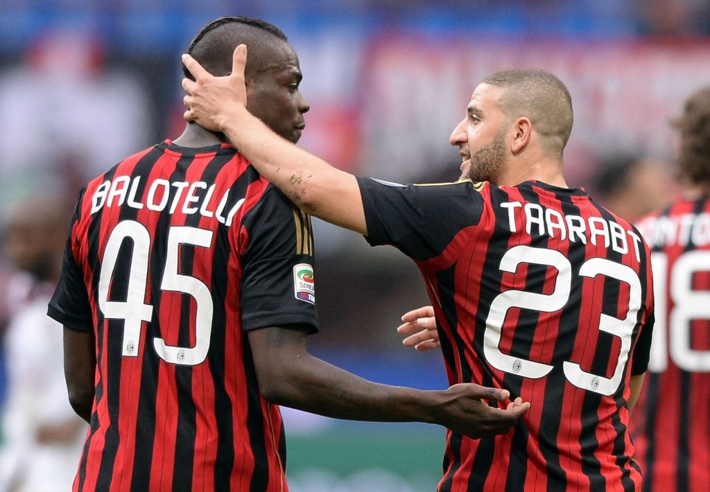 Mario Balotelli Adel Taarabt Milan Livorno Serie A